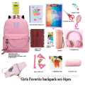 Kit de bolsa escolar de 34pcs